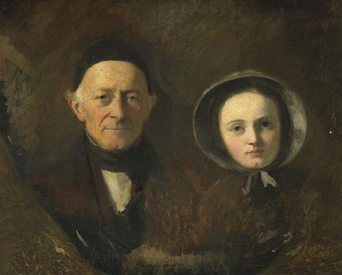 Therese Schwartze Portrait of Johann Joseph Hermann and Ida Schwartze Germany oil painting art